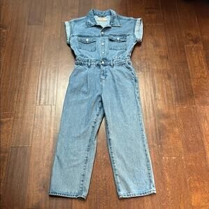 BLANK NYC Women's Utility Snap Front Blue Denim Jumpsuit, Size XS